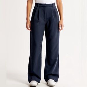 Abercrombie & Fitch navy Wide-Leg Pants